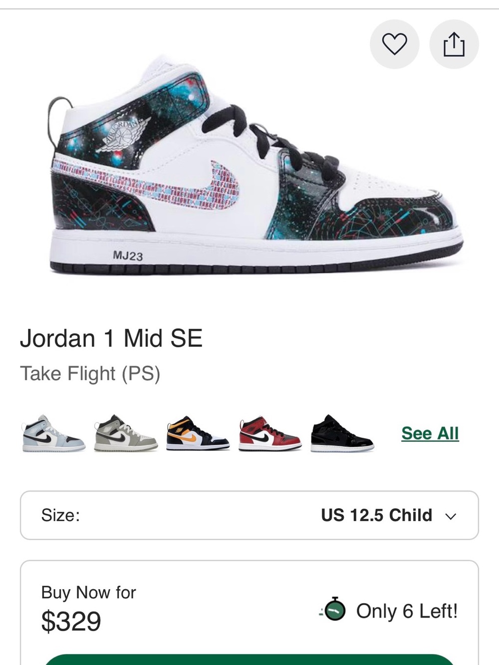 Nike Kids White High-Top Jordan Sneakers with Teal and Black Accents